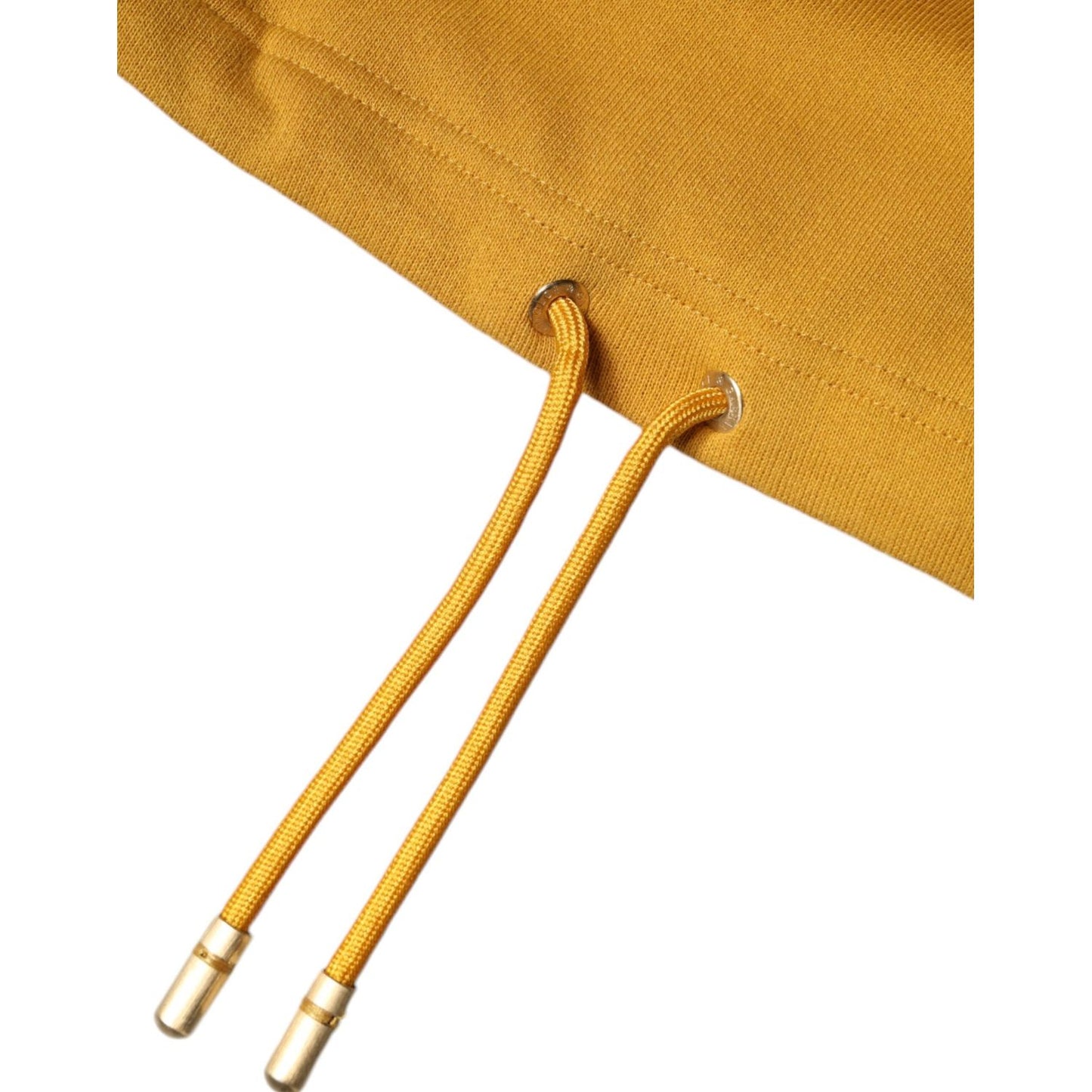 Dolce & Gabbana Mustard DG Hooded Men Sweatshirt Sweater Dolce & Gabbana Goldenrod