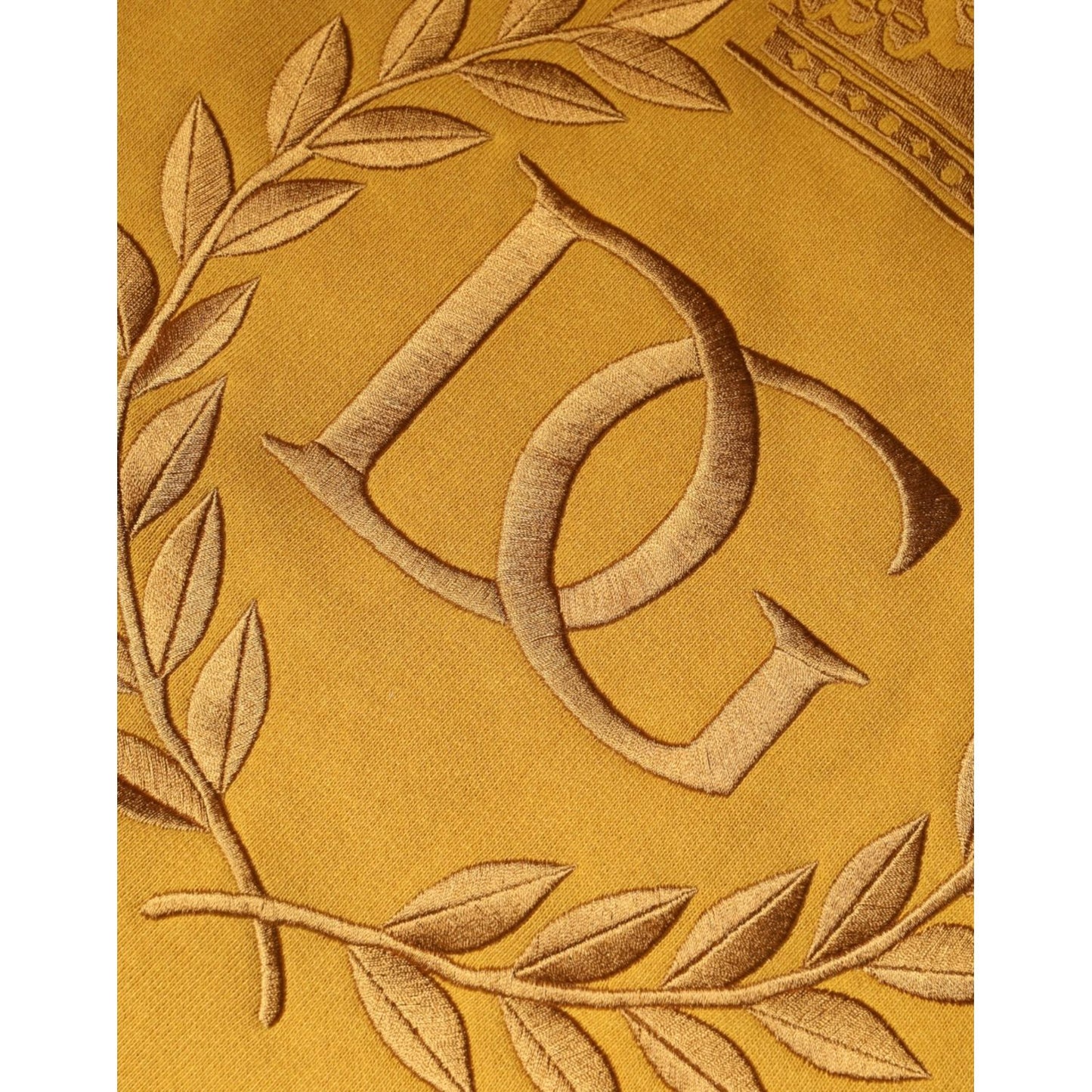Dolce & Gabbana Mustard DG Hooded Men Sweatshirt Sweater Dolce & Gabbana Goldenrod