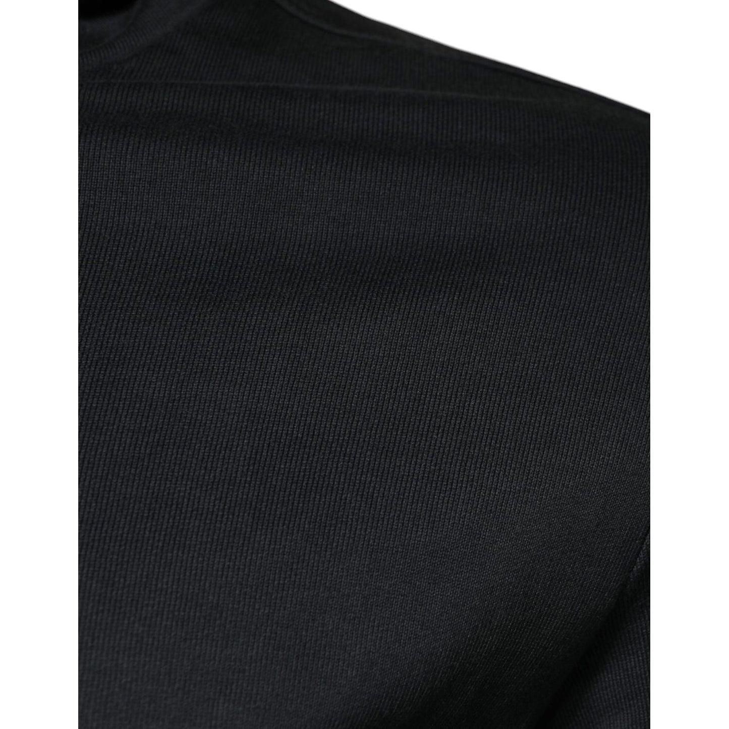 Dolce & Gabbana Black Cotton Hooded Men Full Zip Sweater Dolce & Gabbana Black
