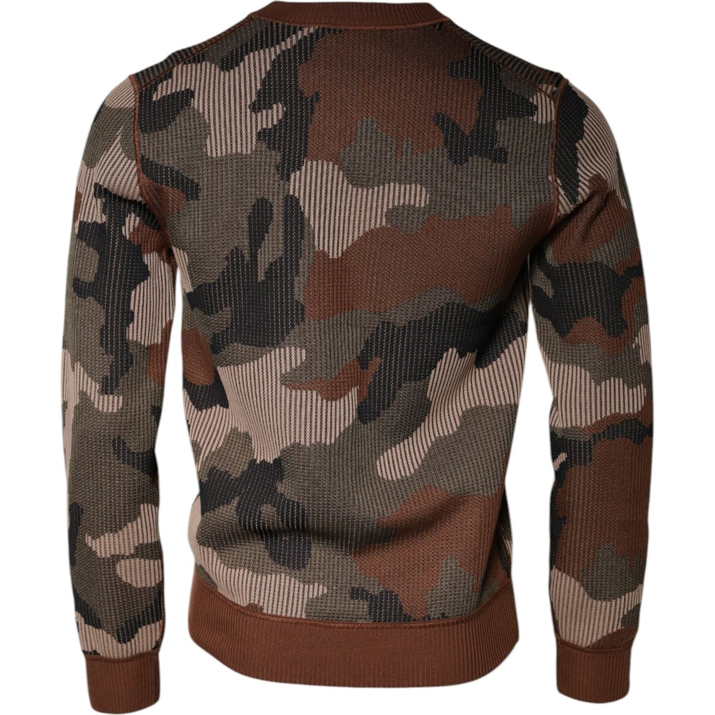 Dolce & Gabbana Multicolor Camouflage Men Pullover Sweater Dolce & Gabbana Dark Slate Gray