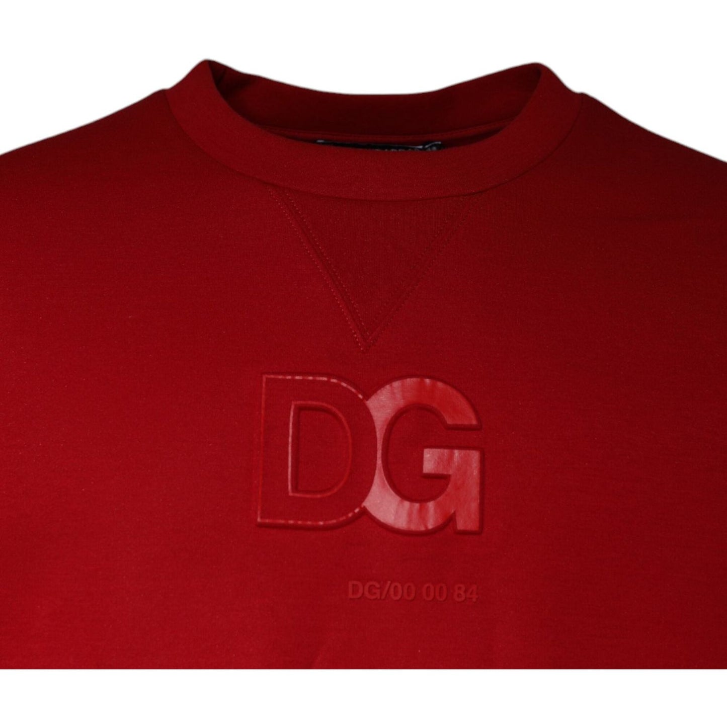 Dolce & Gabbana Maroon DG Logo Cotton Sweatshirt Sweater Dolce & Gabbana Dark Red