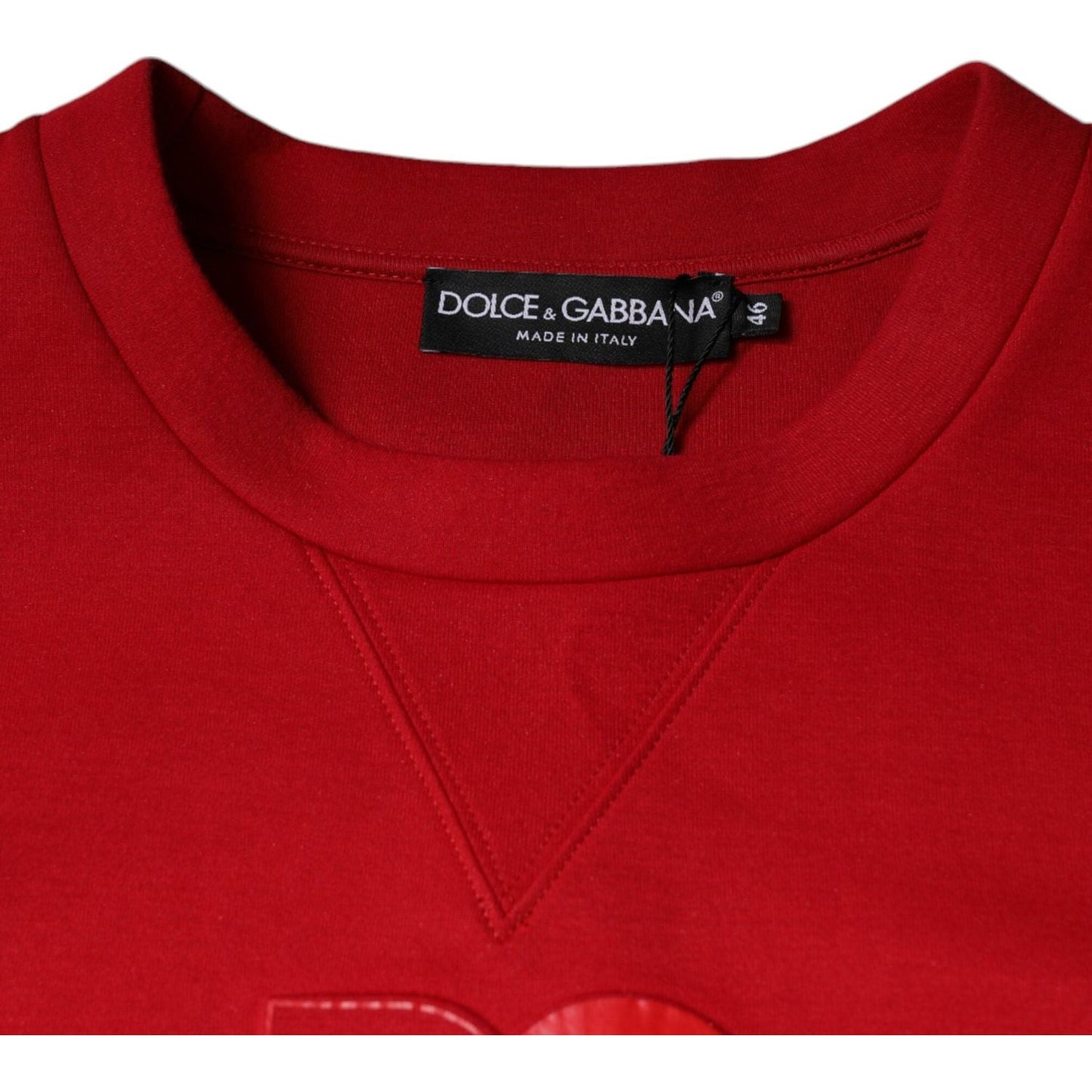 Dolce & Gabbana Maroon DG Logo Cotton Sweatshirt Sweater Dolce & Gabbana Dark Red