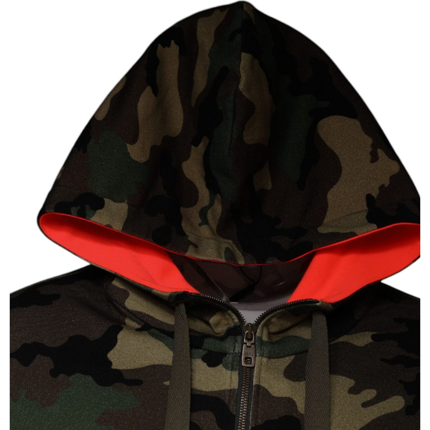 Dolce & Gabbana Multicolor Camouflage Hooded Men Sweatshirt Sweater Dolce & Gabbana Black