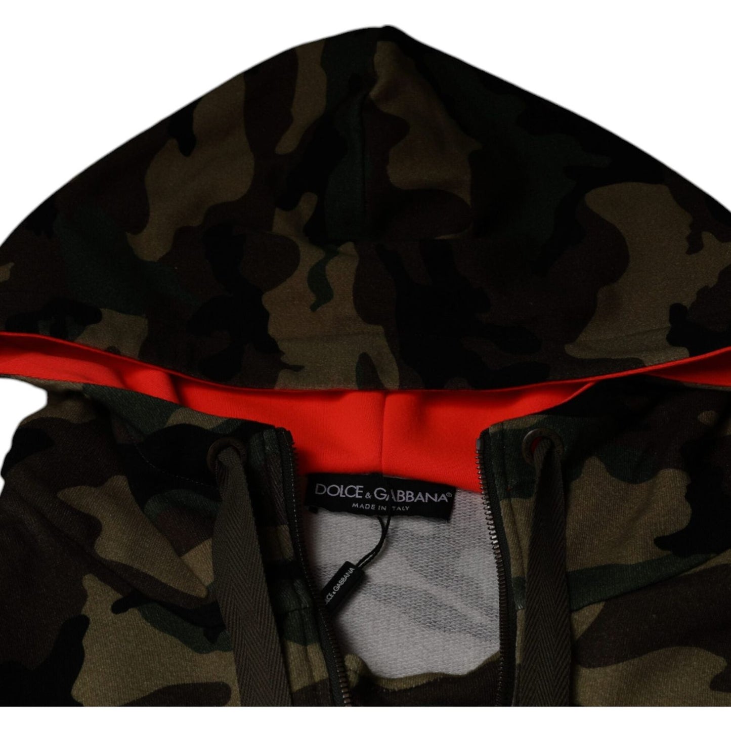 Dolce & Gabbana Multicolor Camouflage Hooded Men Sweatshirt Sweater Dolce & Gabbana Black