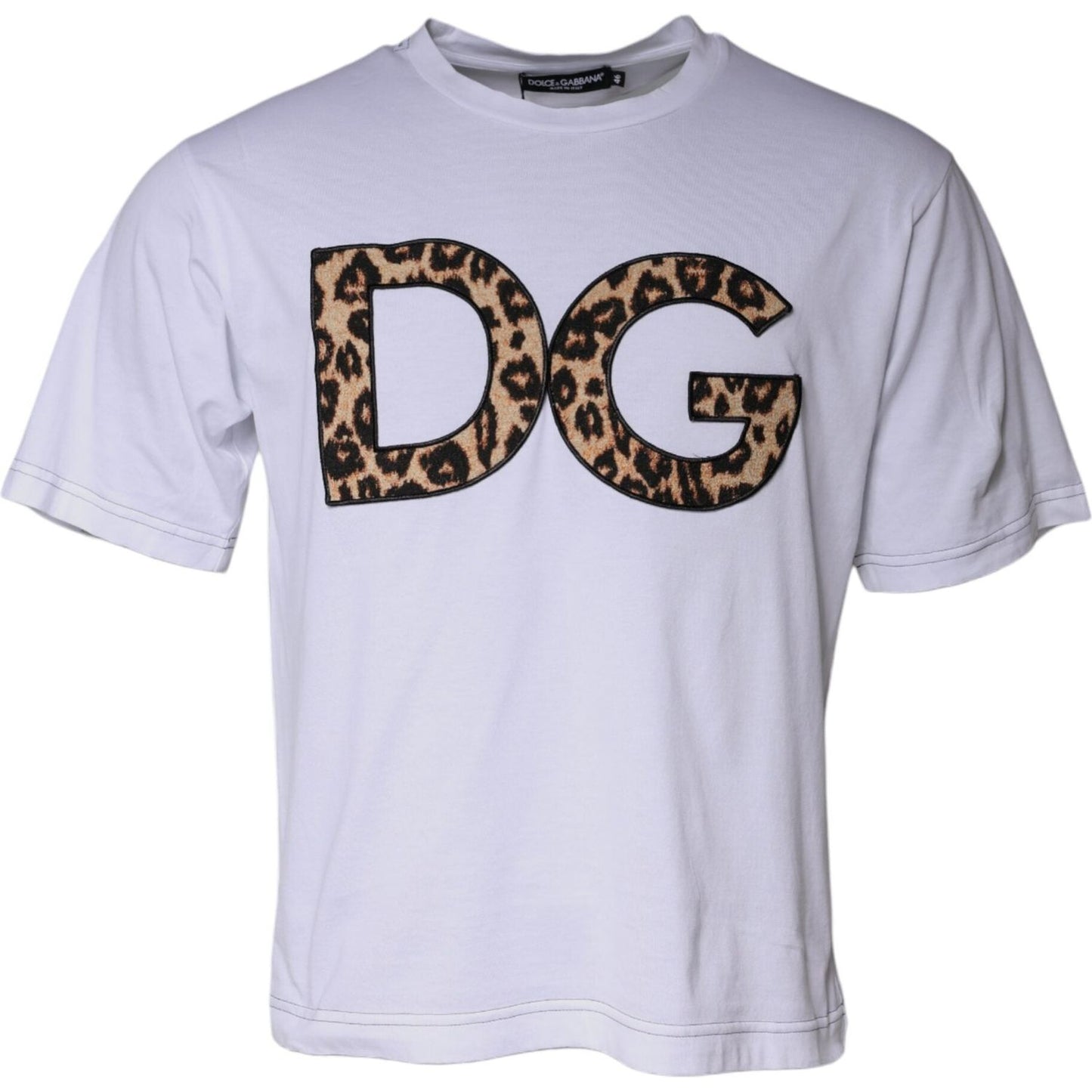 Dolce & Gabbana White DG Logo Cotton Shorts Sleeves T-shirt Dolce & Gabbana Thistle