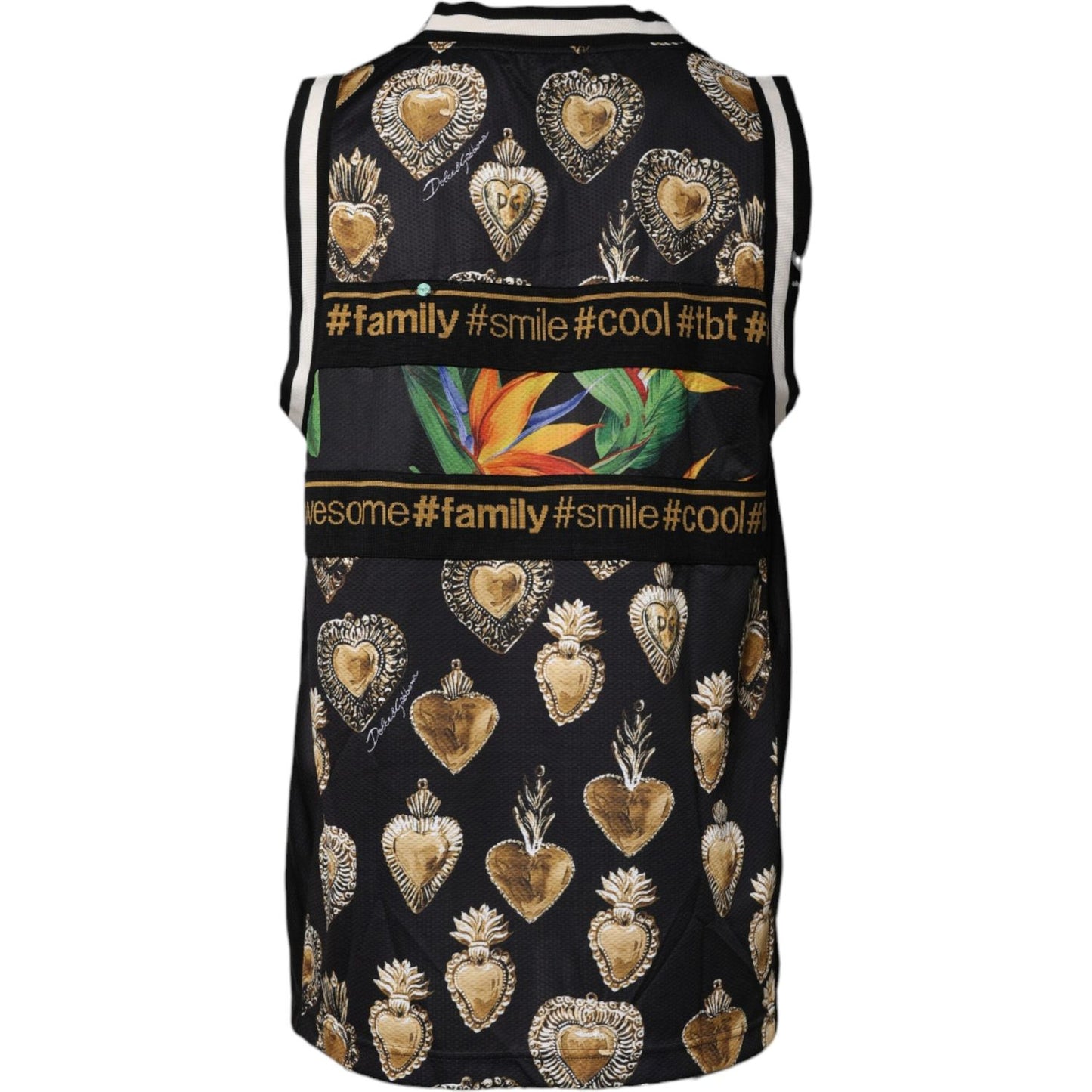 Dolce & Gabbana Multicolor Tropical Sleeveless Tank T-shirt Dolce & Gabbana Tan