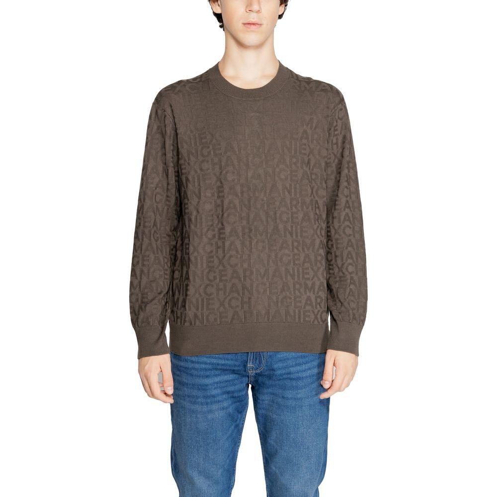 Armani Exchange Green Viscose T-Shirt Armani Exchange Dim Gray