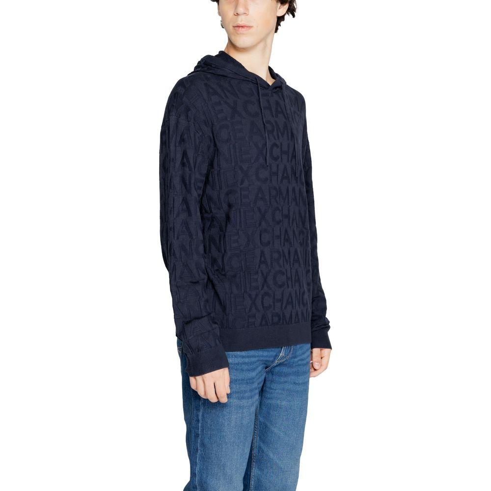 Armani Exchange Blue Viscose T-Shirt Armani Exchange Dark Slate Gray