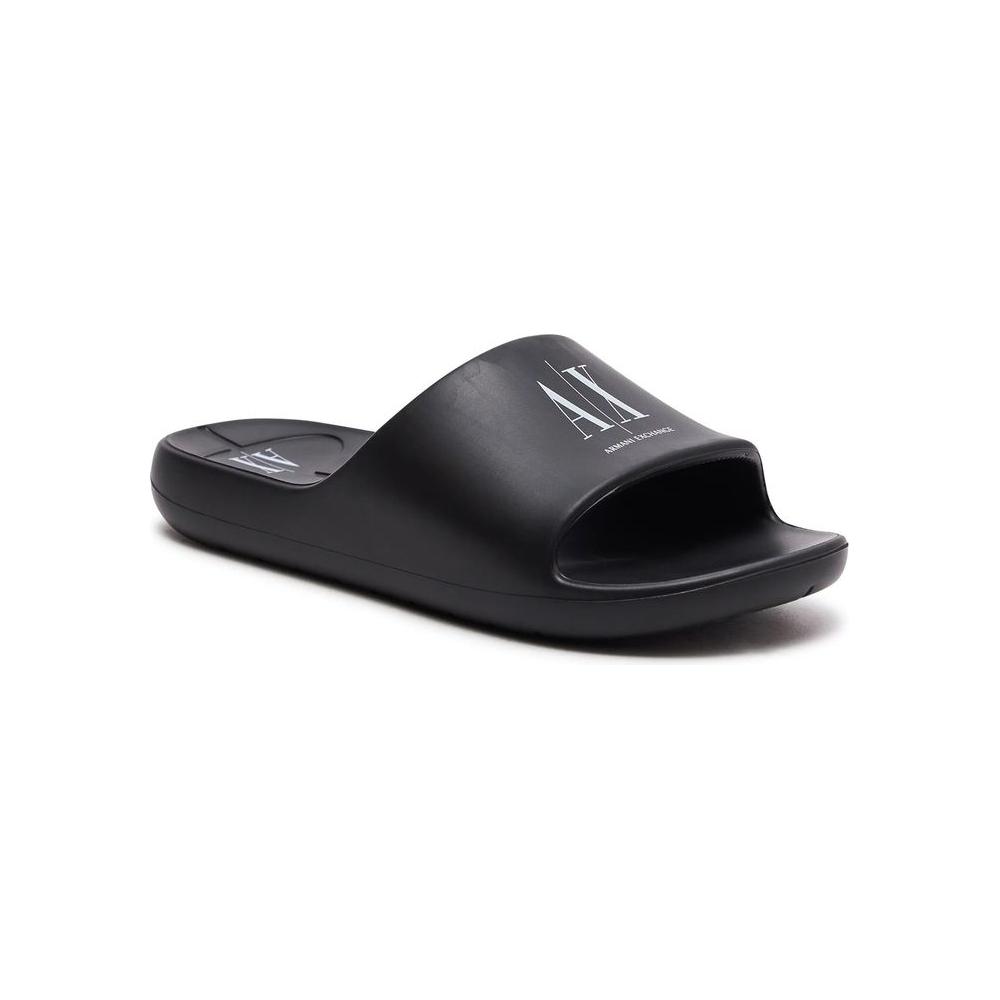 Armani Exchange Black And White Polyethylene Sandal Armani Exchange Dark Slate Gray