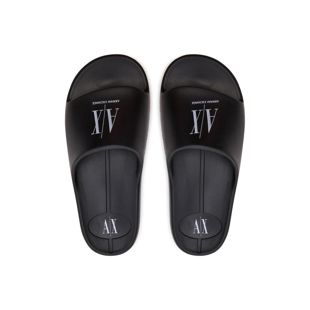 Armani Exchange Black And White Polyethylene Sandal Armani Exchange Dark Slate Gray