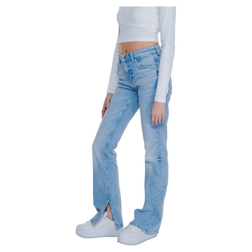 Guess Light Blue Cotton Jeans & Pant Guess Dark Gray