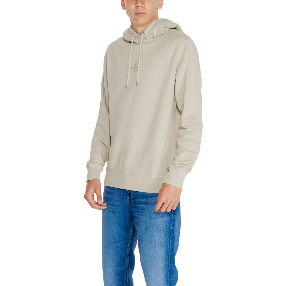 Calvin Klein Jeans Beige Recycled Cotton Sweater Calvin Klein Jeans Gray