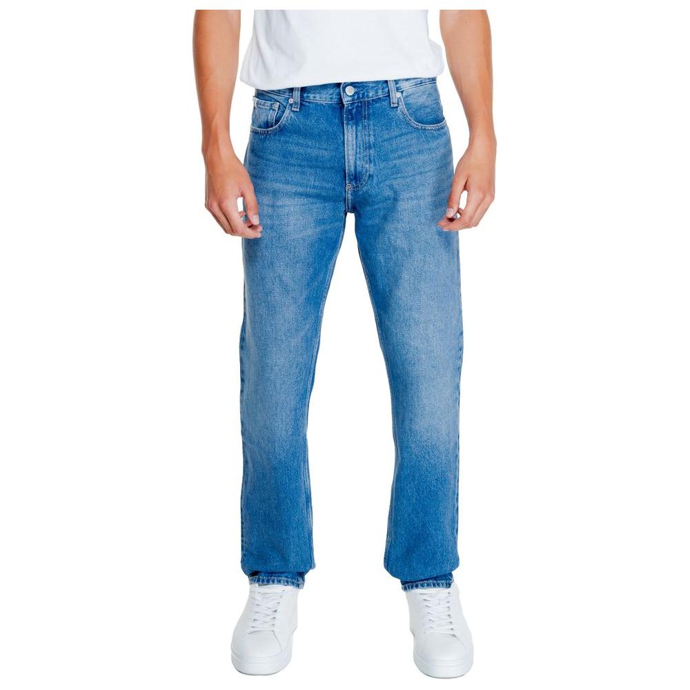 Calvin Klein Jeans Light Blue Cotton Jeans & Pant Calvin Klein Jeans Steel Blue