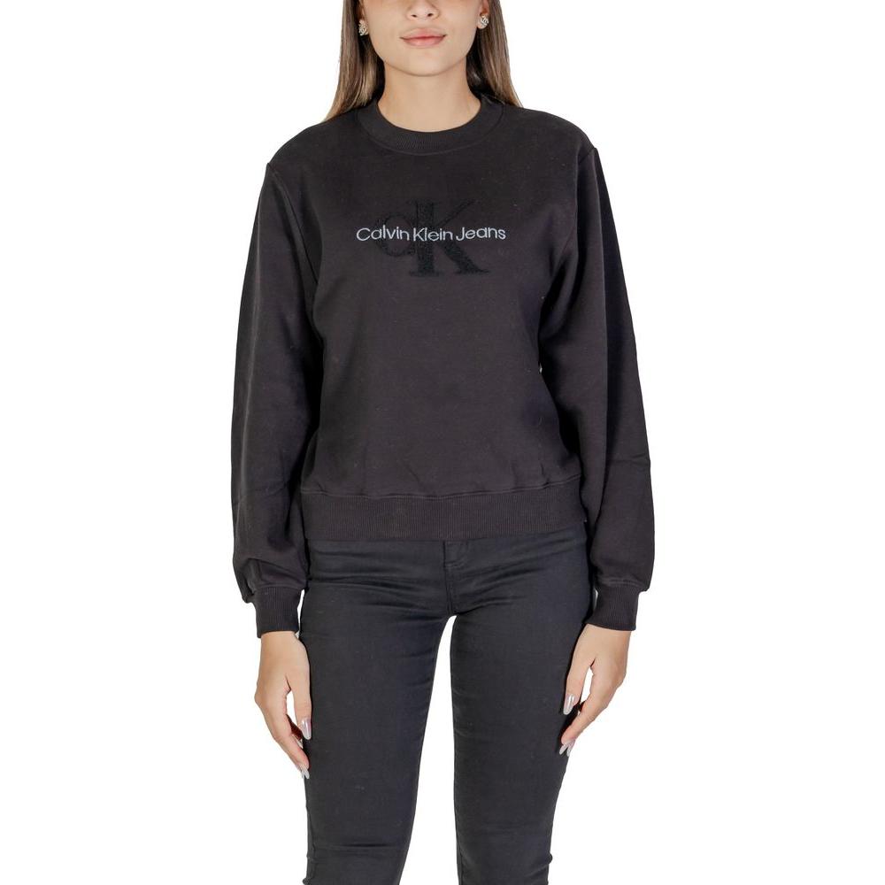Calvin Klein Jeans Black Cotton Sweater Calvin Klein Jeans Dark Slate Gray