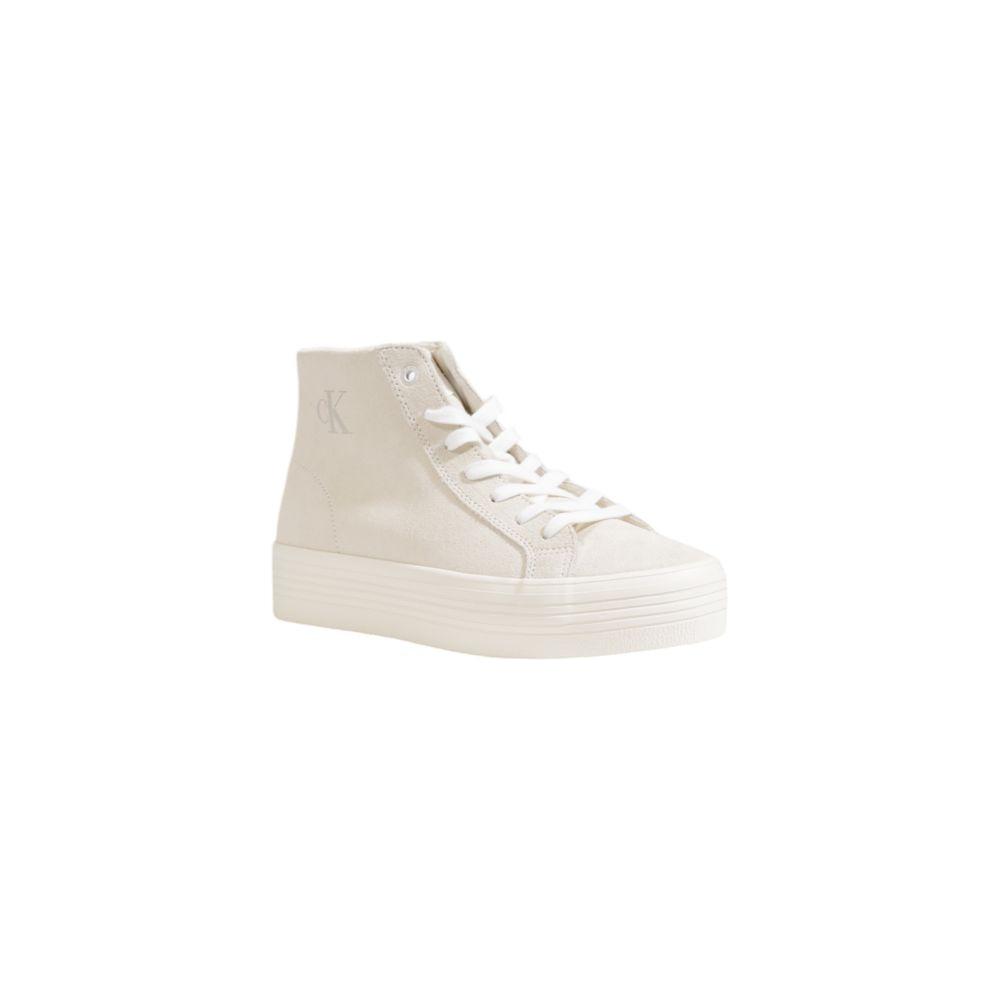 Calvin Klein Women's Beige Suede Leather Sneaker - Fall/Winter Collection