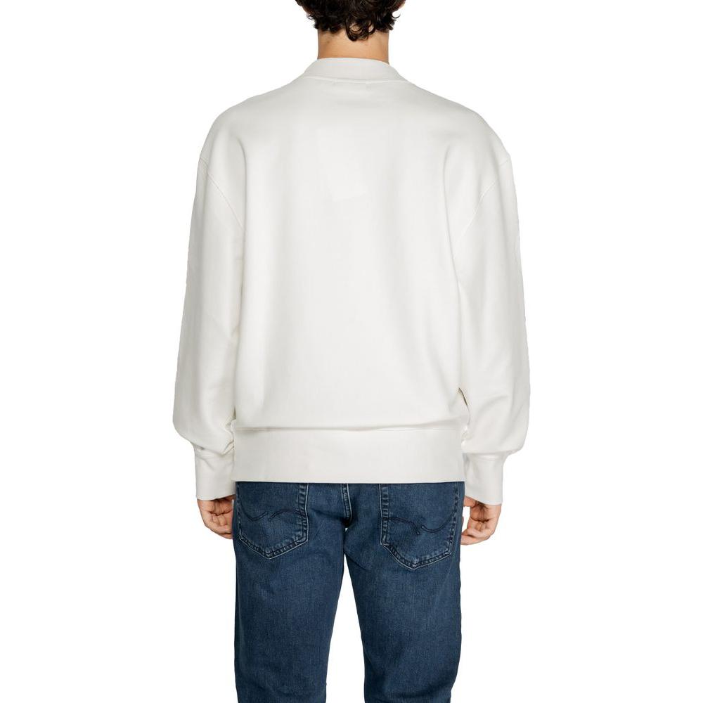 Calvin Klein Jeans White Recycled Cotton Sweater Calvin Klein Jeans Dark Slate Gray