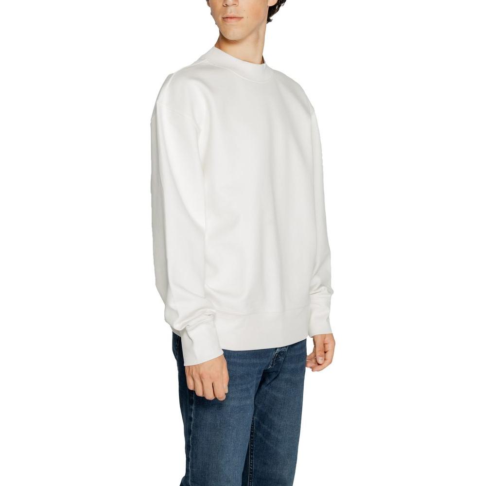 Calvin Klein Jeans White Recycled Cotton Sweater Calvin Klein Jeans Dark Slate Gray