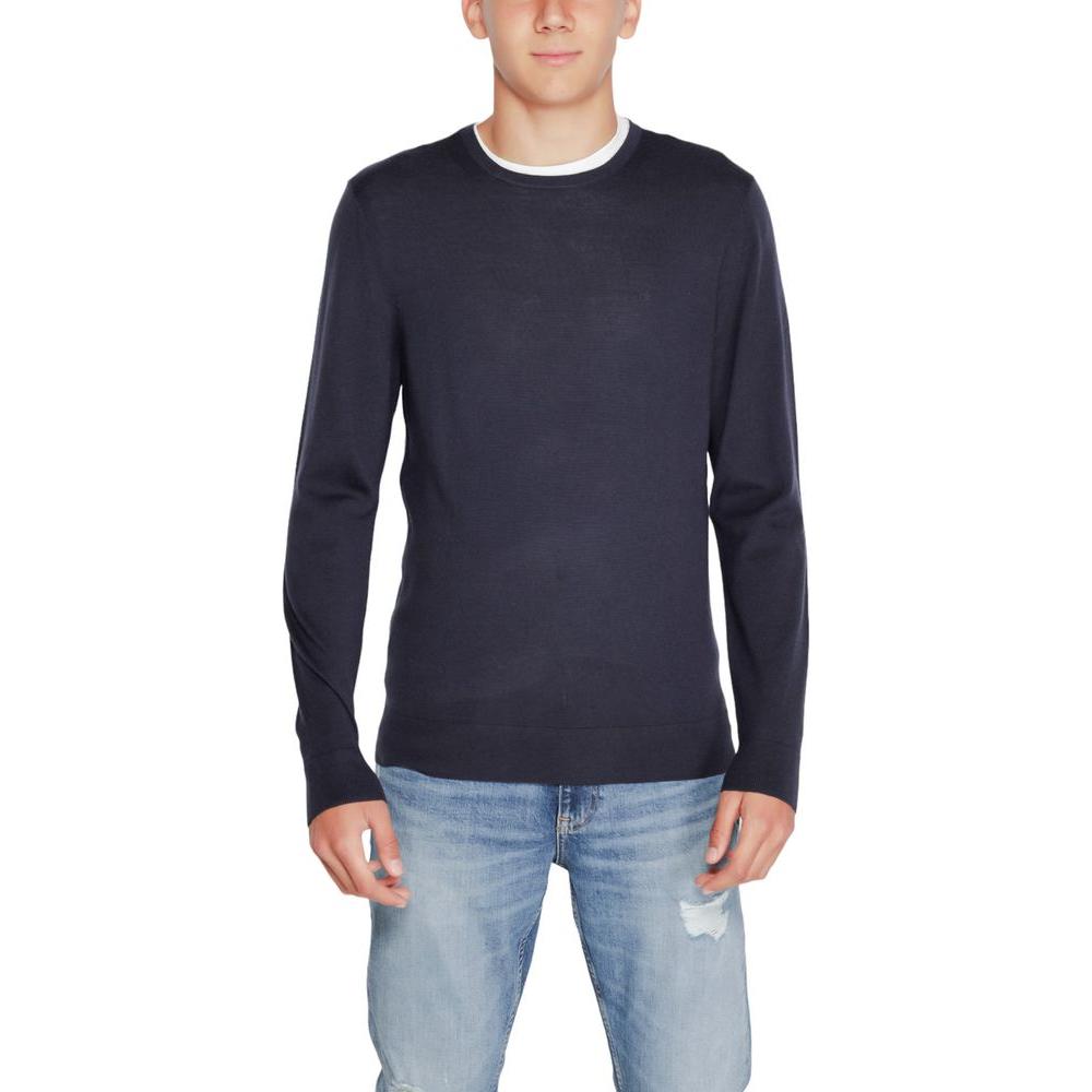 Calvin Klein Blue Recycled Wool T-Shirt Calvin Klein Dark Slate Gray
