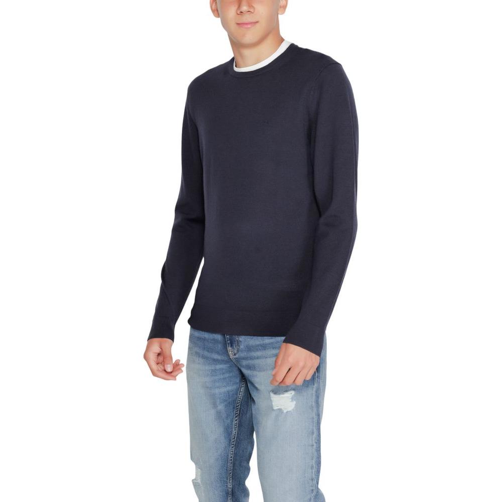 Calvin Klein Blue Recycled Wool T-Shirt Calvin Klein Dark Slate Gray