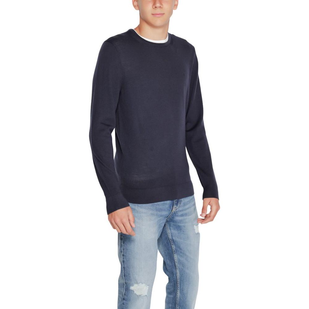 Calvin Klein Blue Recycled Wool T-Shirt Calvin Klein Dark Slate Gray