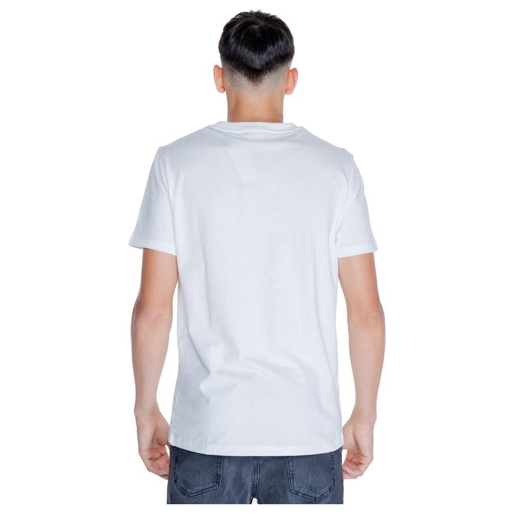 Peuterey White Cotton T-Shirt Peuterey Light Gray