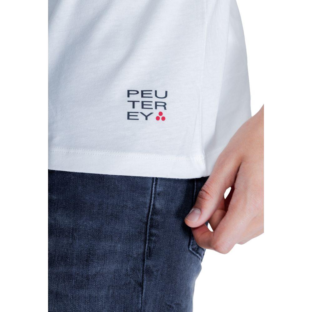 Peuterey White Cotton T-Shirt Peuterey Dark Slate Gray