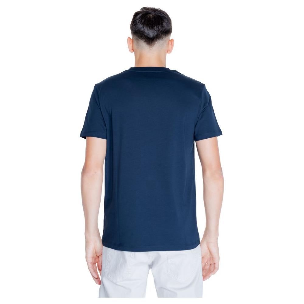 Peuterey Blue Cotton T-Shirt Peuterey Dark Slate Gray