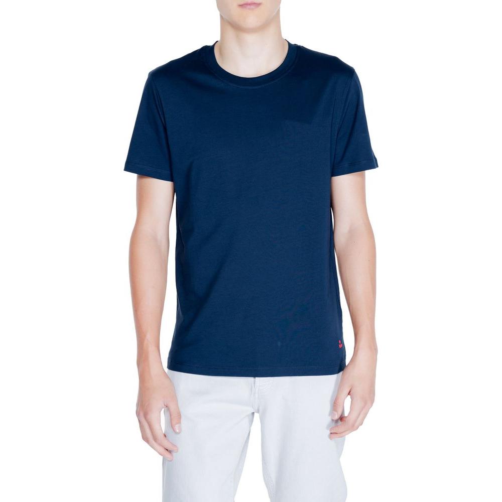 Peuterey Blue Cotton T-Shirt Peuterey Light Gray
