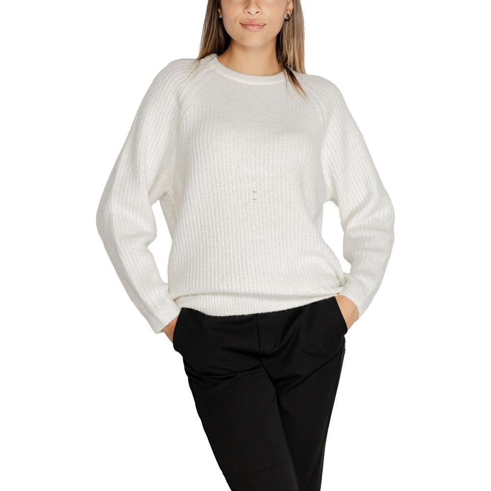Guess White Polyester Sweater Guess Black