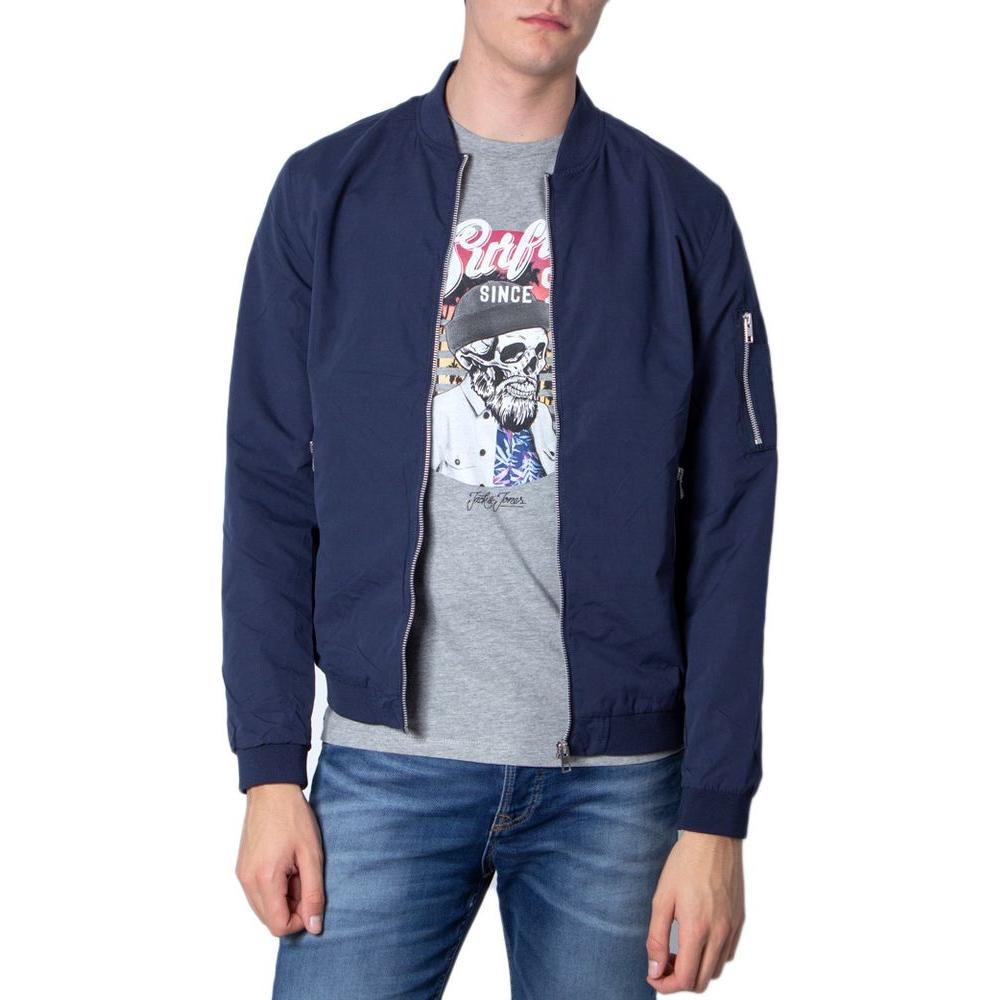 Jack Jones Blue Polyester Jacket Jack Jones Dark Slate Gray