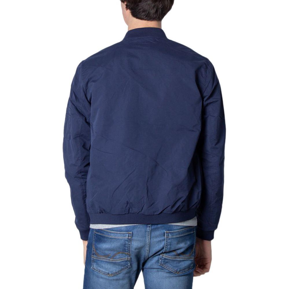 Jack Jones Blue Polyester Jacket Jack Jones Dark Slate Gray