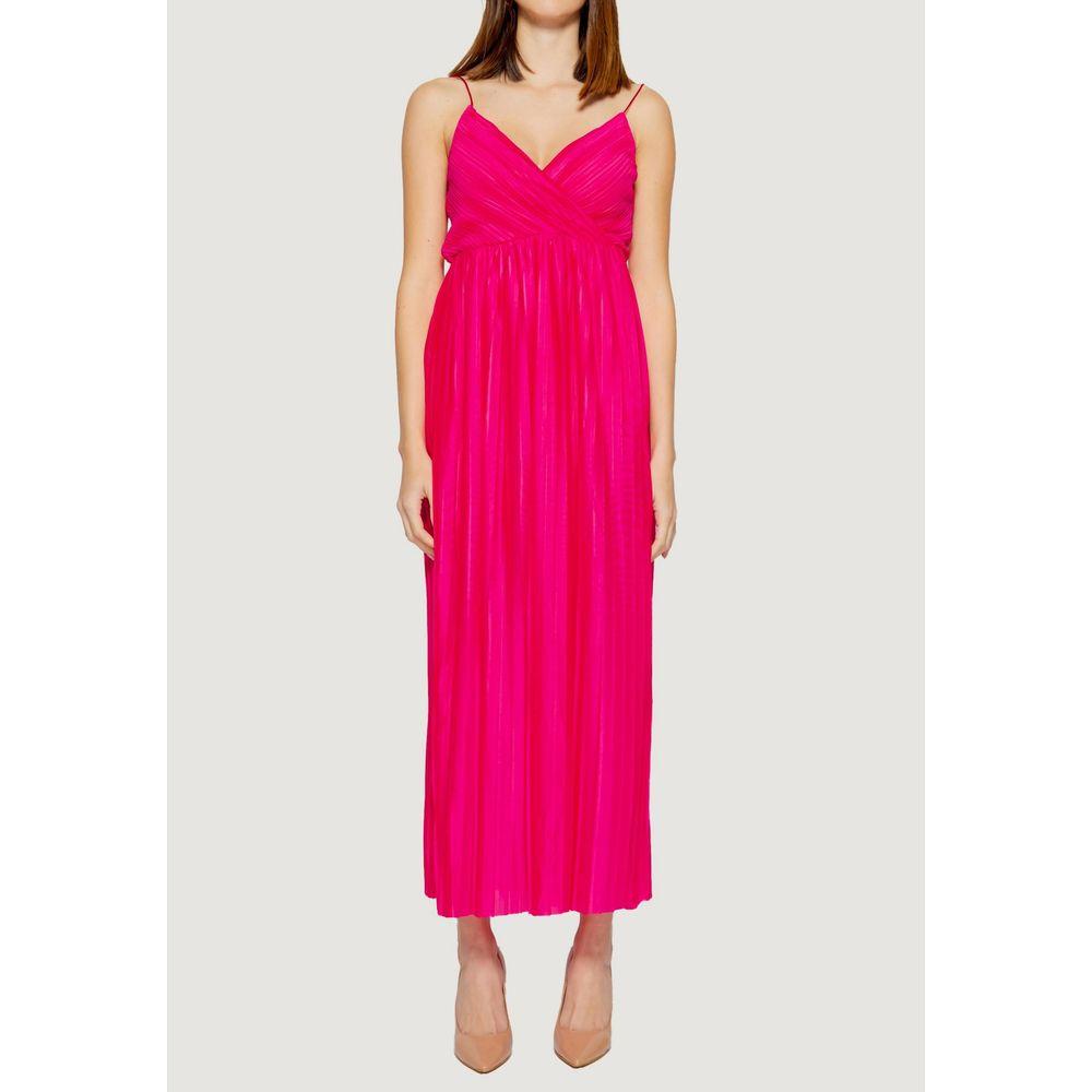 Only Multicolor Polyester Dress Only Light Gray