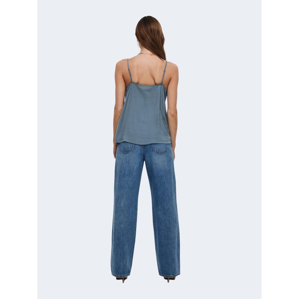 Only Blue Polyester Tops & T-Shirt Only Lavender