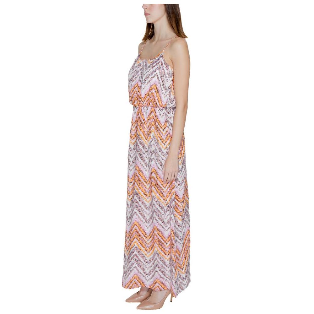 Only Multicolor Viscose Dress Only Gray