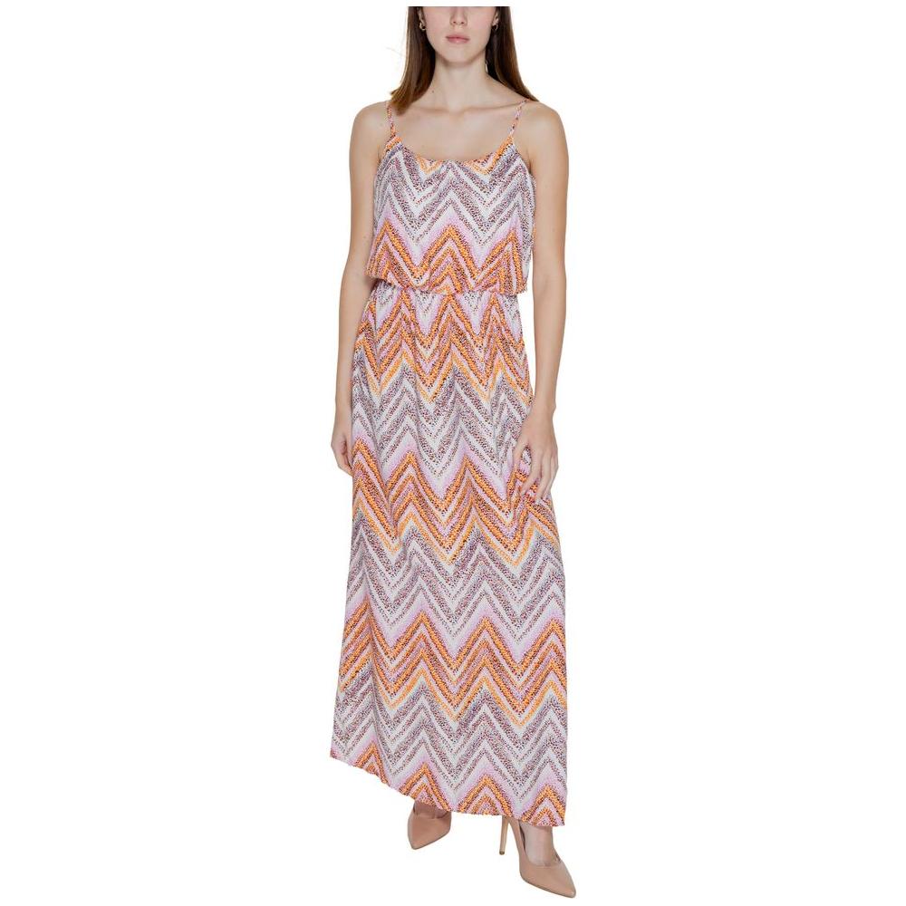 Only Multicolor Viscose Dress Only Gray