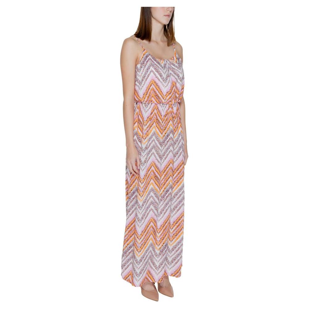 Only Multicolor Viscose Dress Only Gray