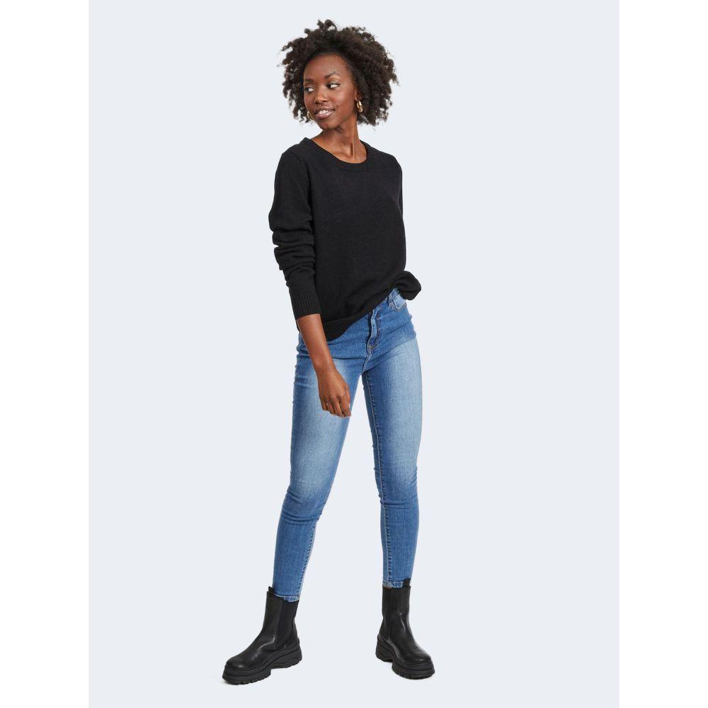 Vila Clothes Black Viscose Sweater Vila Clothes Lavender
