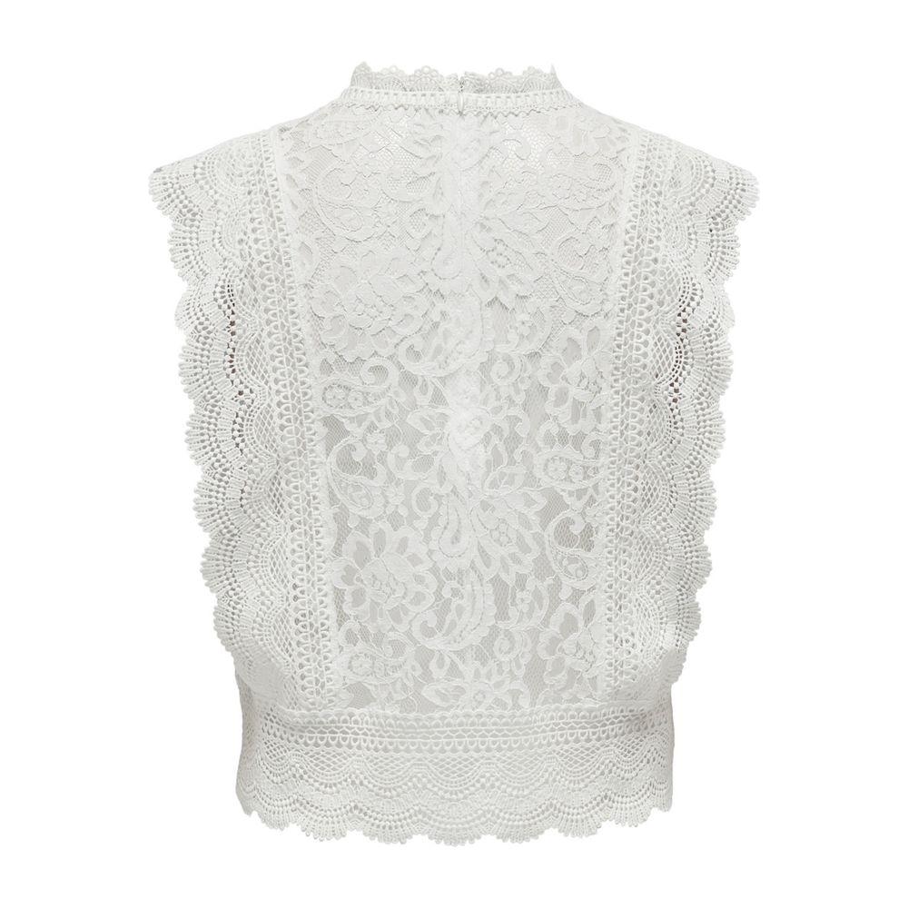 Only White Nylon Tops & T-Shirt Only Light Gray