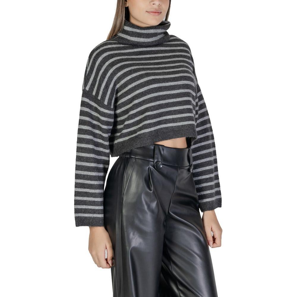 Only Gray Acrylic Sweater Only Dark Slate Gray