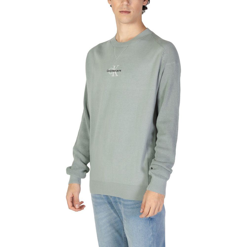 Calvin Klein Jeans Green Cotton Sweater Calvin Klein Jeans Dark Gray