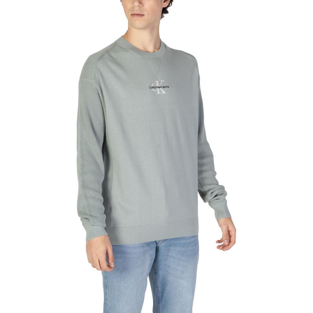 Calvin Klein Jeans Green Cotton Sweater Calvin Klein Jeans Dark Gray
