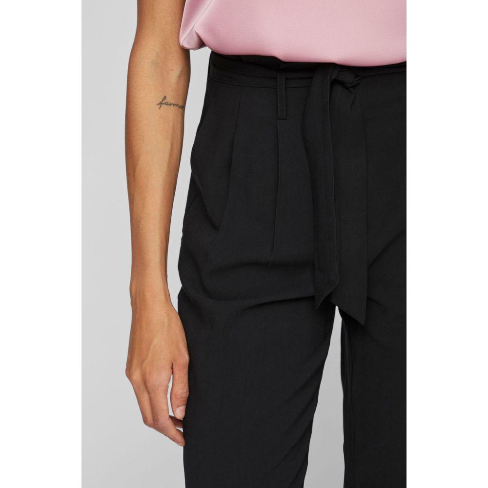 Vila Clothes Black Viscose Jeans & Pant Vila Clothes Gray