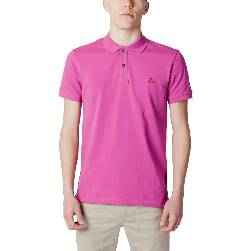 Men's Peuterey pink cotton polo shirt, short sleeve, spring/summer collection