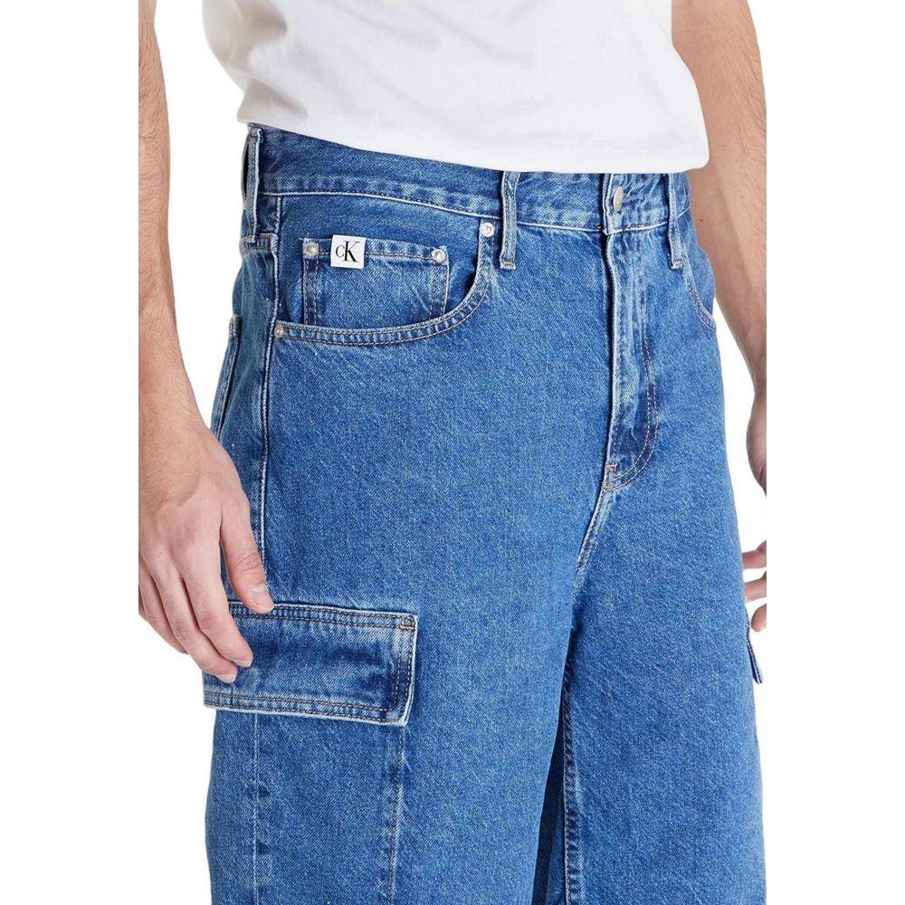 Calvin Klein Jeans Blue Cotton Short Calvin Klein Jeans Steel Blue