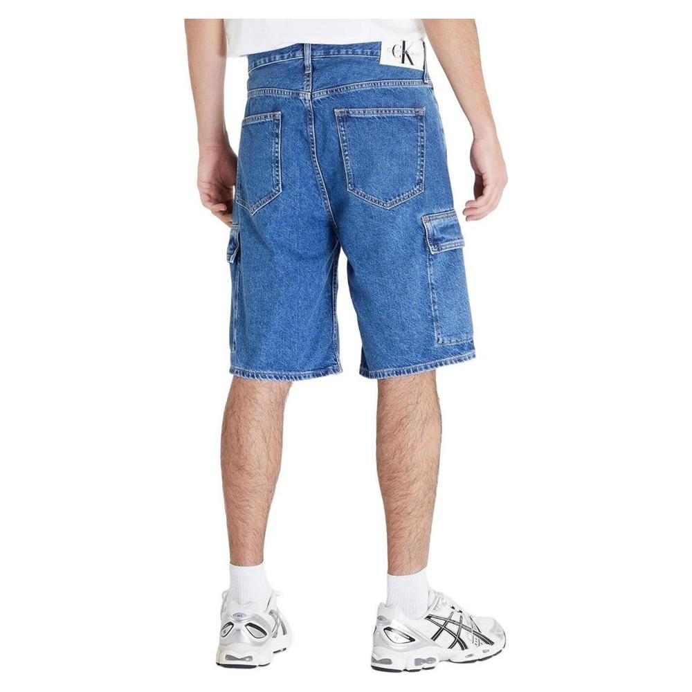 Calvin Klein Jeans Blue Cotton Short Calvin Klein Jeans Steel Blue