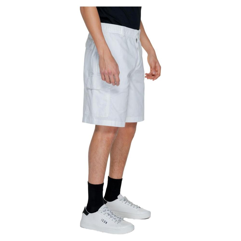 Calvin Klein Jeans White Cotton Short Calvin Klein Jeans Gray