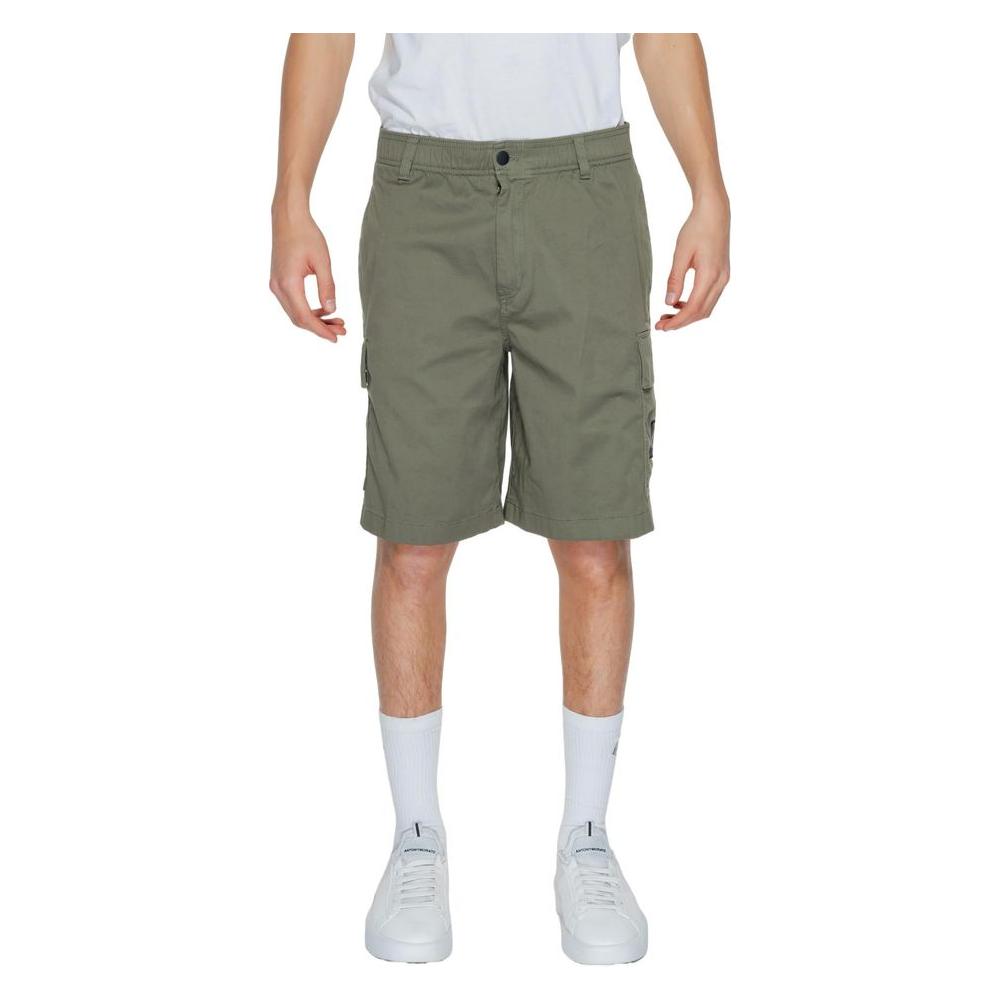 Calvin Klein Jeans Green Cotton Short Calvin Klein Jeans Dim Gray