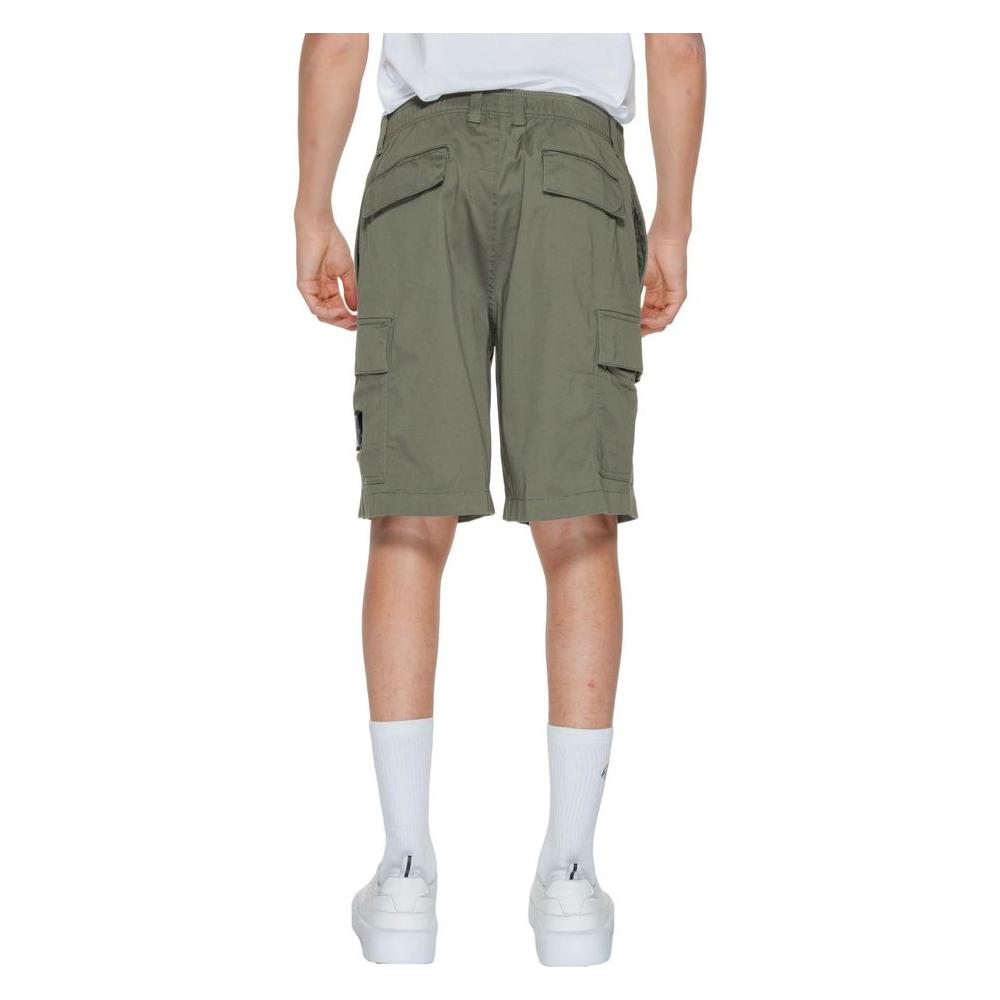 Calvin Klein Jeans Green Cotton Short Calvin Klein Jeans Dim Gray