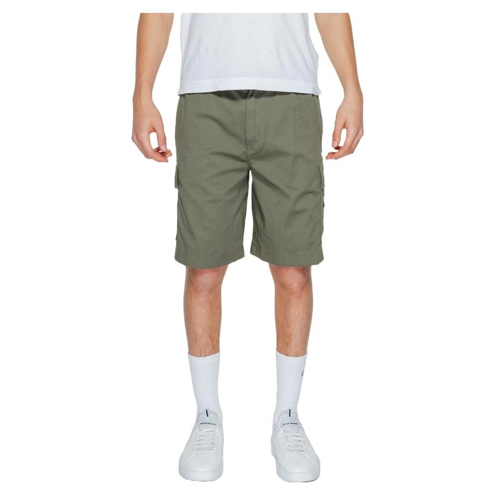 Calvin Klein Jeans Green Cotton Short Calvin Klein Jeans Dim Gray