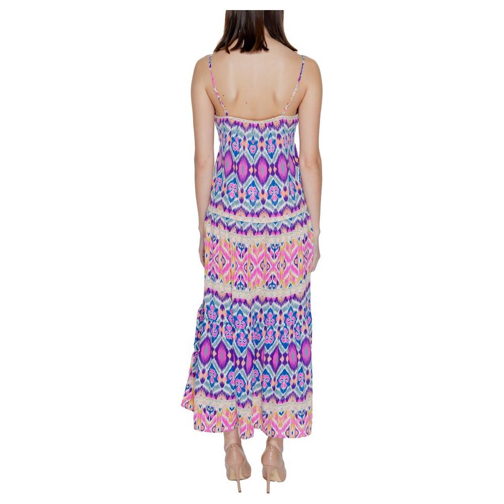 Only Multicolor Recycled Polyester Dress Only Gray